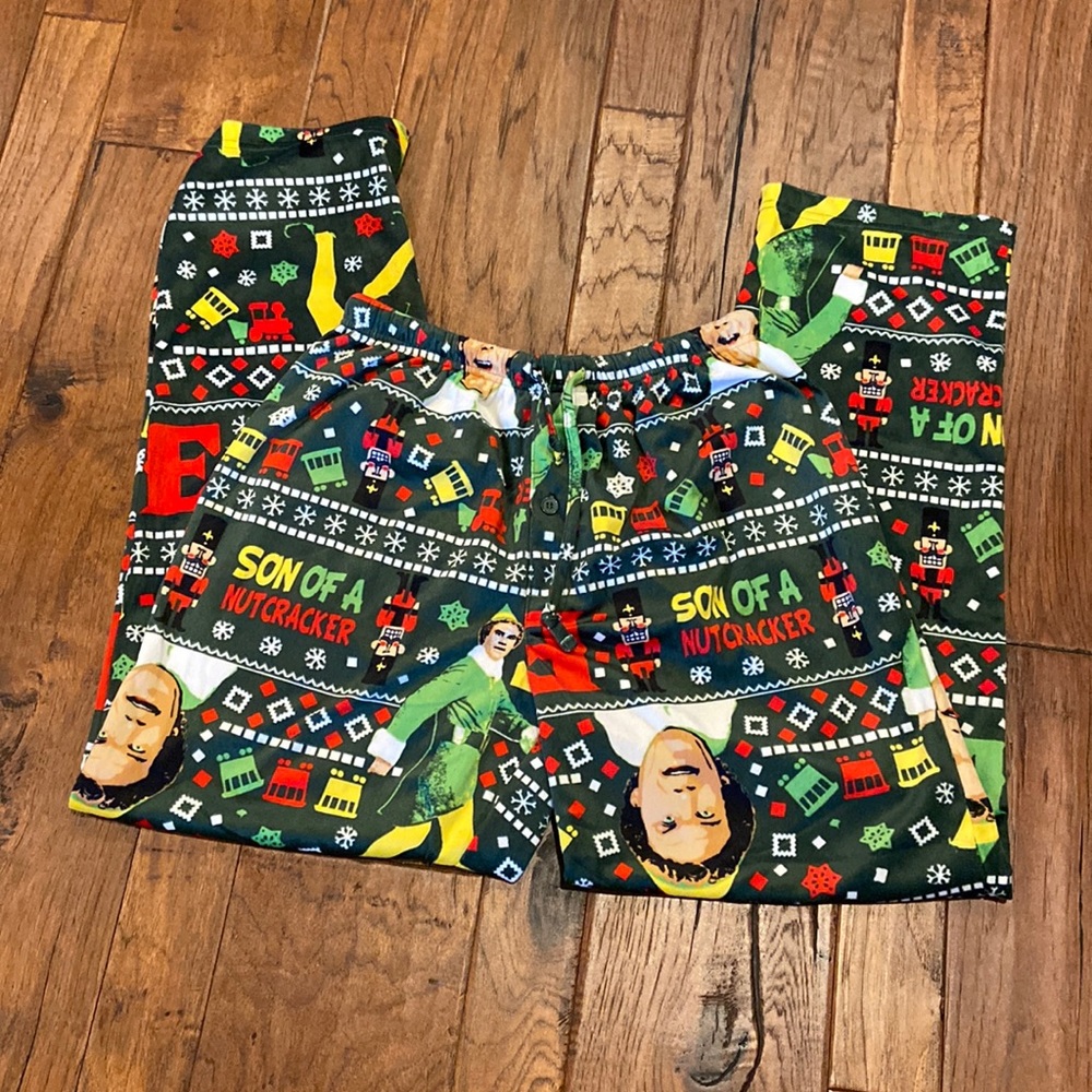 Buddy the Elf “son of a nutcracker” sleep pants.  LG. Super soft.  Never worn.